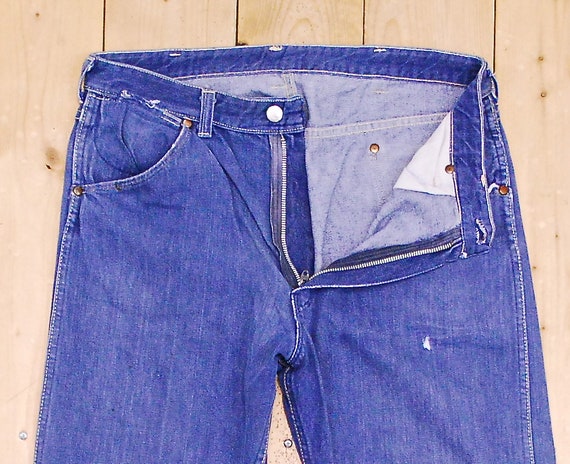 Vintage 1950's/60's WRANGLER BLUE BELL Jeans / Sa… - image 3