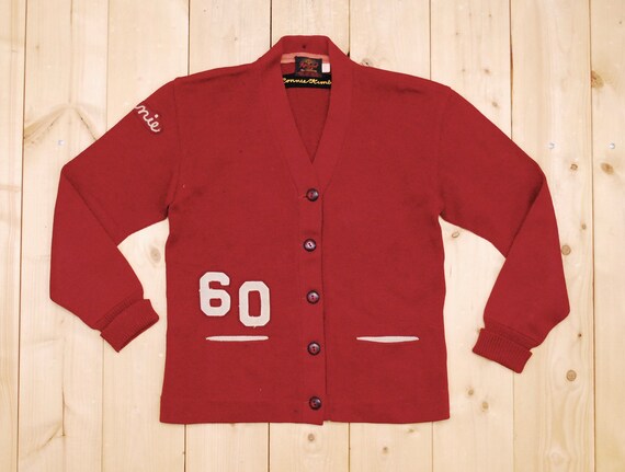 Vintage 1950's/60's Maroon VARSITY LETTERMAN Wool