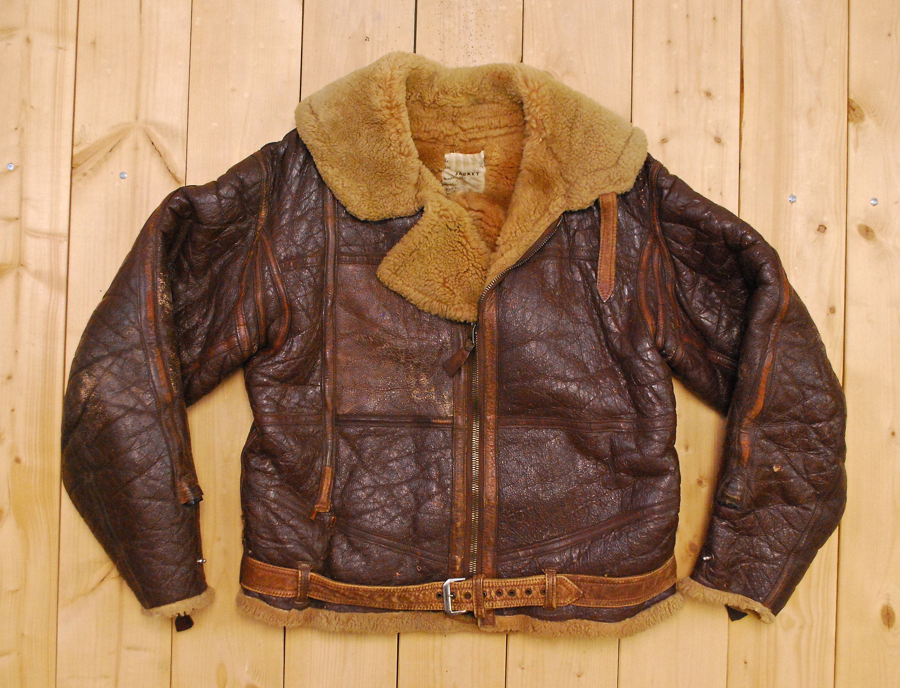 希少/ AIR FORCE IRVIN JACKET 英国空軍 Vintage 1943 Royal Air Force IRVIN Sheepskin Flight Jacket