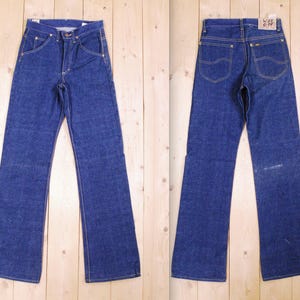 Vintage DEADSTOCK 1960&#39;s/70&#39;s LEE RIDER Denim Boot Cut Flare Jeans / Made in U.S.A. / Retro Collectable Rare