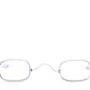 Vintage 1830&#39;s -1870&#39;s Antique Coin Silver Eyeglasses with Sliding Temples with Case / Retro Collectable Rare / #2783