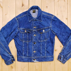 Jaqueta jeans LEE vintage dos anos 1960/70 / SANFORIZADA / Fabricada nos EUA / Retro colecionável rara