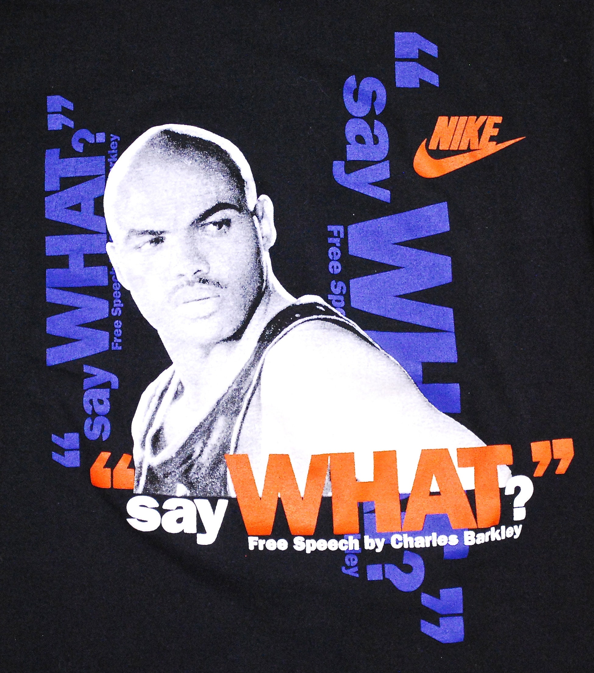 Vintage Nike - Charles Barkley Say What? Grey Tag T-Shirt 1990s Large