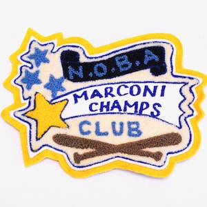 Vintage DEADSTOCK 1960's/70's Chenille N.O.B.A. Marconi Champs Patch NOS / Retro Coleccionable Raro