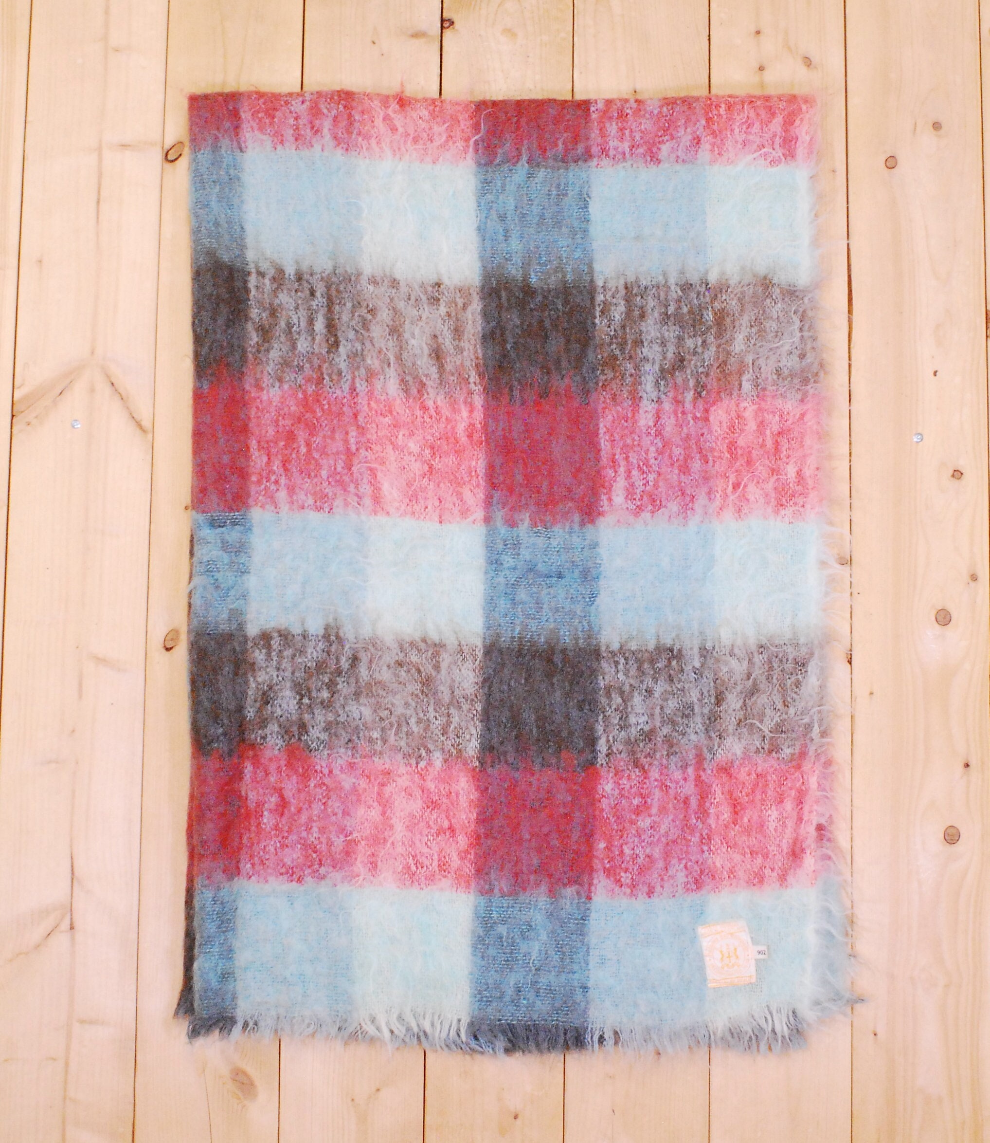 数量限定！在庫処分セール 売り切れ御免 Vintage 1940's/50's Style / Blanket Mohair 100% BAY HUDSON'S アウトドア寝具