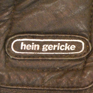 Vintage 1980's Black HEIN GERICKE Leather Motorcycle Jacket / Cafe ...