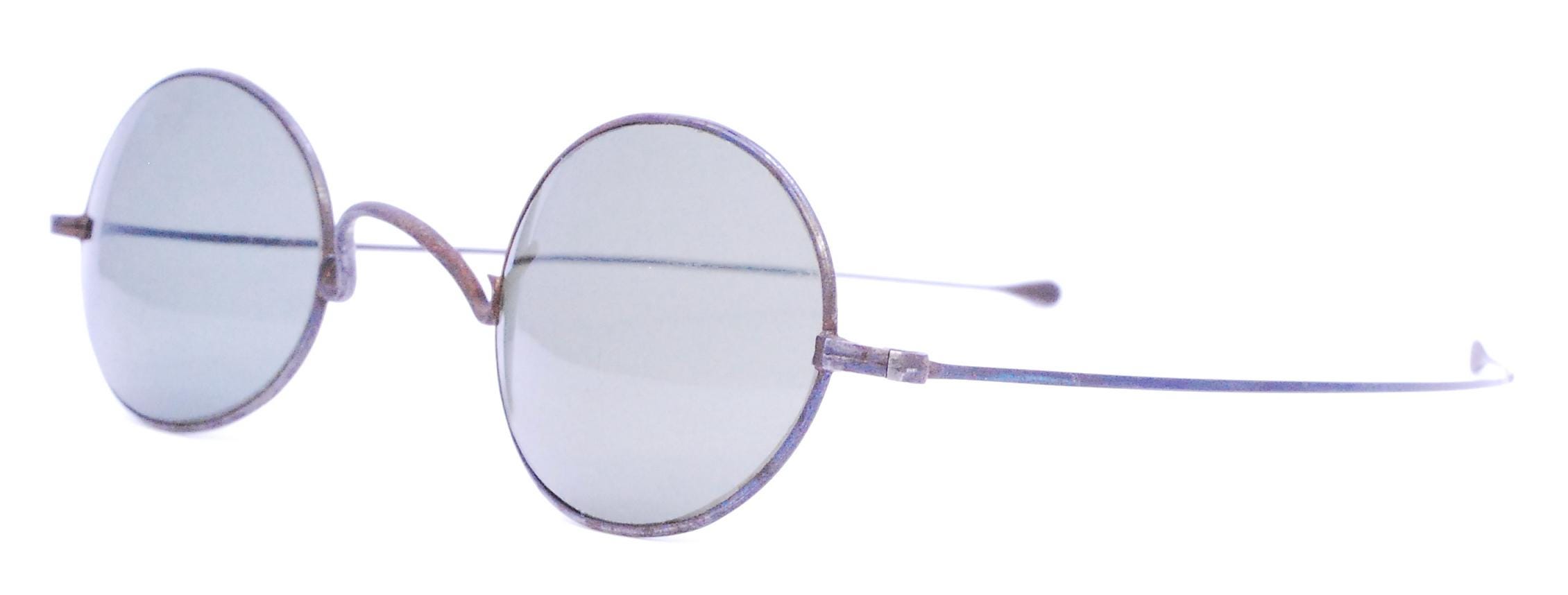 Vintage 1850's - 1890's Antique Grey Tinted Straight Temple Sunglasses ...