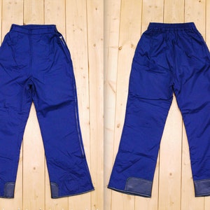 Vintage 1970&#39;s Blue HUDSON&#39;S BAY COMPANY Nylon Ski Pants / Retro Collectable Rare