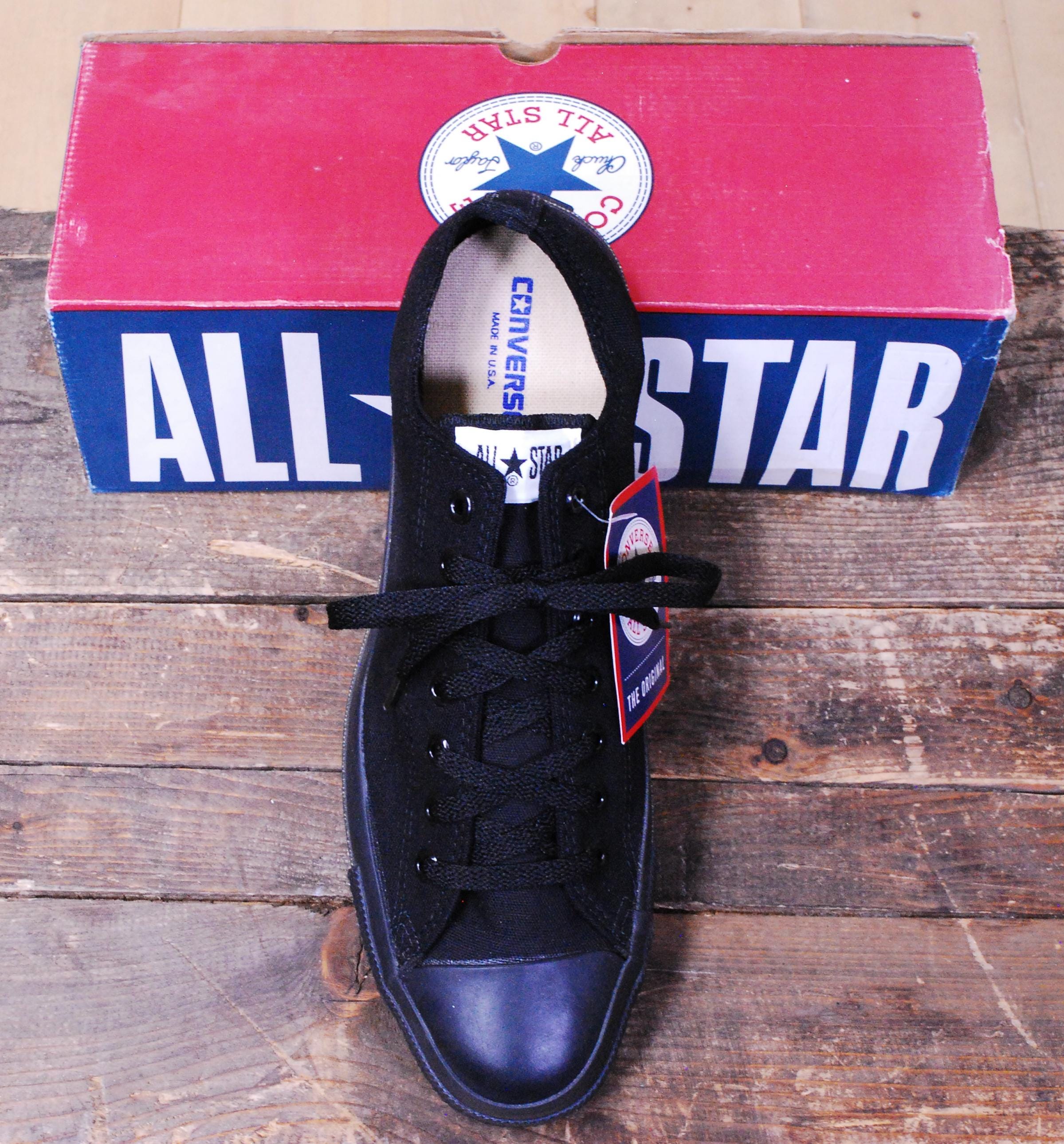 Vintage 1990's Deadstock Black Monochrome CONVERSE CHUCK