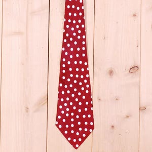 小物 40's style polka dot bottle shape tie 1940's Polka Dot Tie - Brown With Creamy White Polka Dots