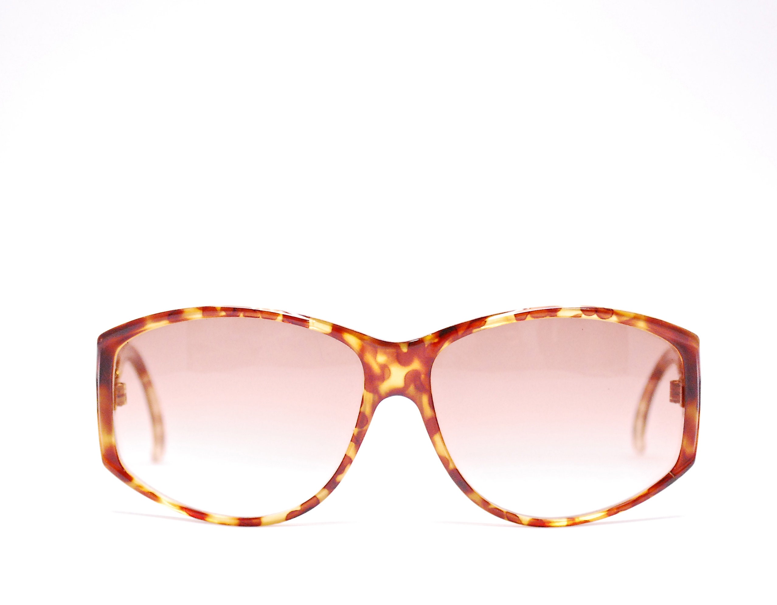 Óculos de sol JACQUES FATH Tortoise vintage dos anos 1980/90 / Modelo 781-8 JF37 / Fabricado na França / Retro colecionável Raro #2046