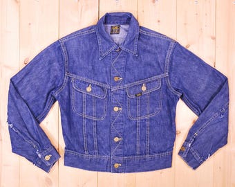Vintage 1960s Lee 91-B Quilt Lined Denim Jacket Size Large - Etsy