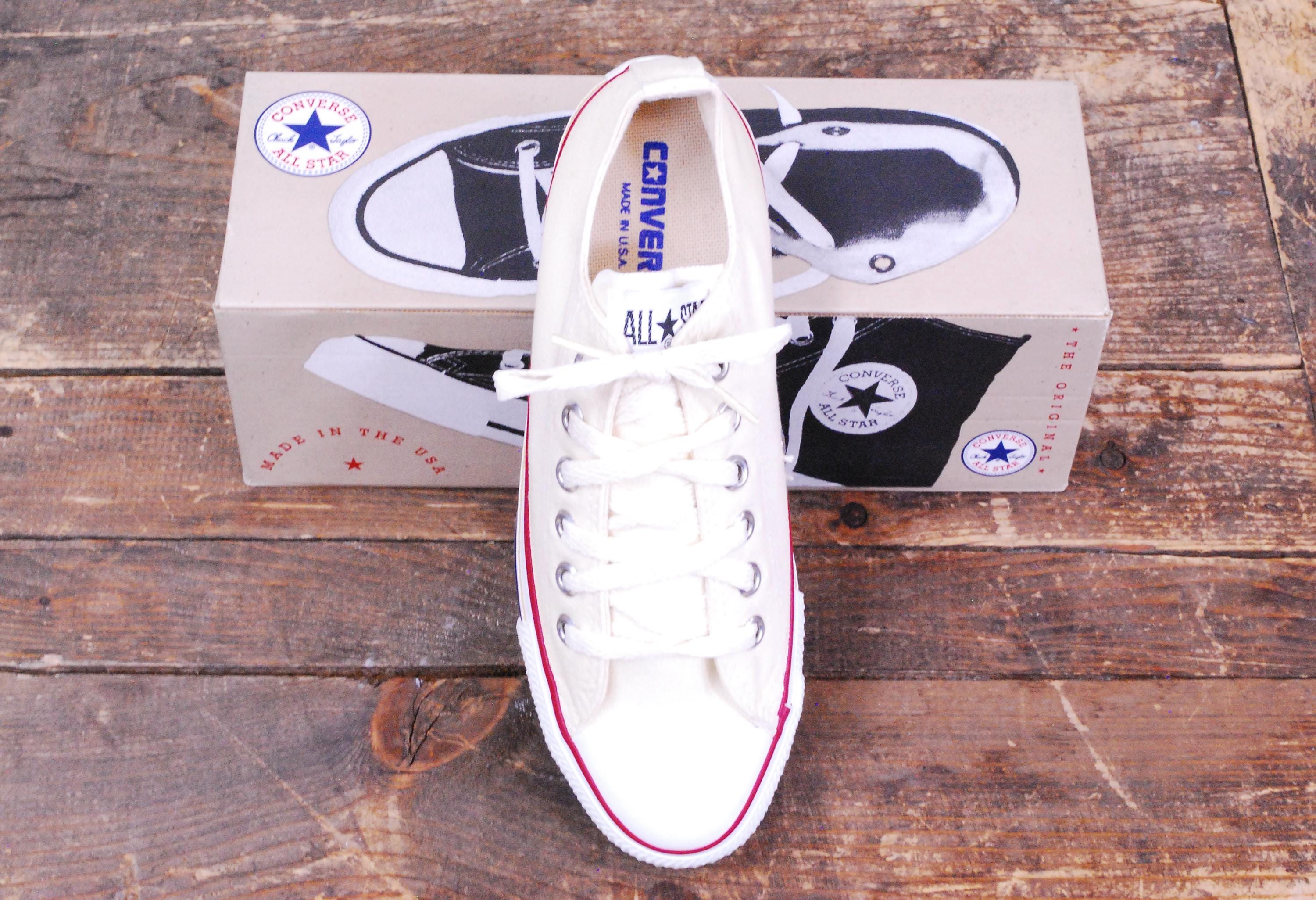 Vintage 1990's Deadstock Unbleached White CONVERSE CHUCK TAYLOR Lo