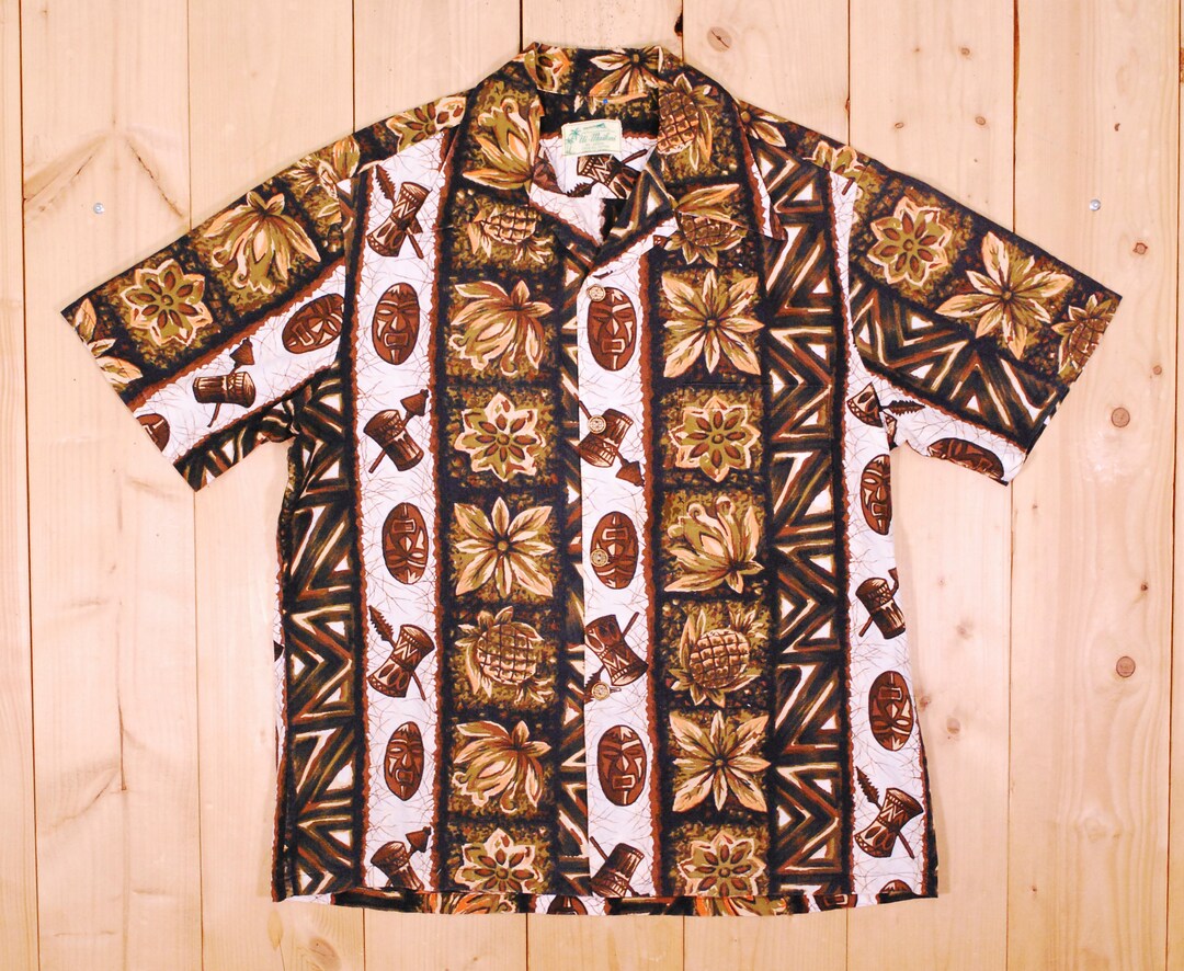 Vintage 1960's/70's UI MAIKAI HAWAIIAN Loop Shirt / Made in Hawaii
