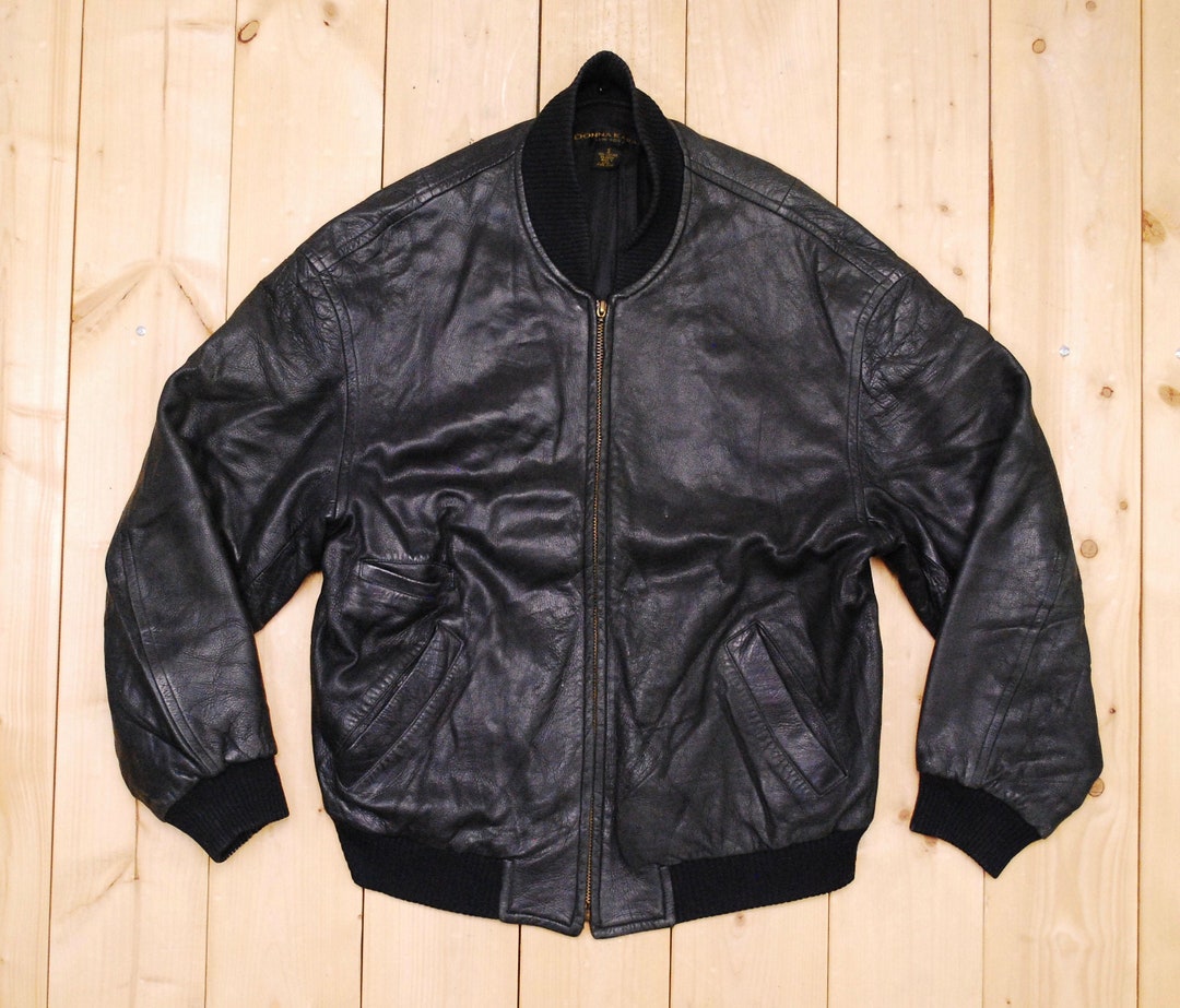 Vintage 1980's/90's Black DONNA KARAN New York Designer Leather