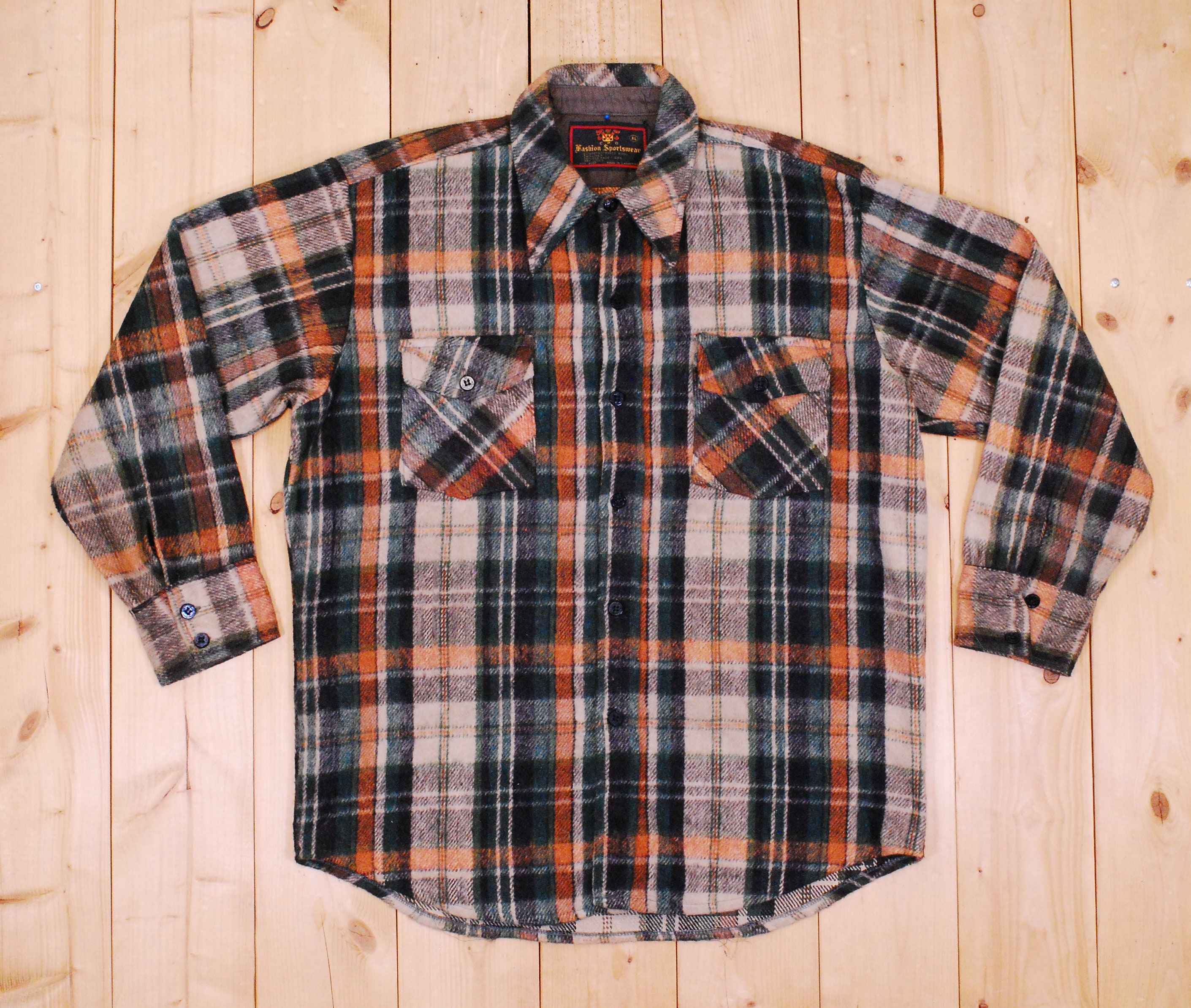 Vintage 1960's/70's CPO Fashion Sportswear Wool Plaid Shirt Vintage 1960's/70's CPO Fashion Sportswear Wool Plaid Shirt