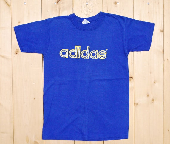 Vintage 1970's Blue ADIDAS T-shirt / Made in U.S.A. / Etsy