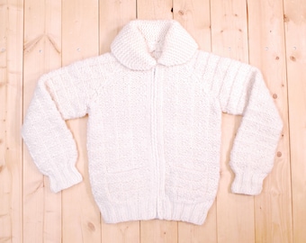 Vintage 1950-60-tals handstickad skidtröja / vintertröja / retro samlarobjekt sällsynt