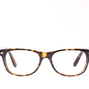 Vintage 1990's Tortoise RAY BAN New Wayfarer Eyeglasses / Model RB 2132 / Made in Italy / Retro Collectable Rare #2588