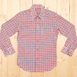 Vintage 1960&#39;s/70&#39;s Check Print Dress Shirt / Retro Collectable Rare