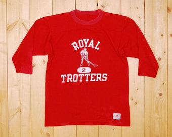 Vintage 1970's CHAMPION Royal Trotters Hockey Jersey / Made in U.S.A. / Retro Collectable Rare