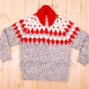 Vintage 1950&#39;s COWICHAN Sweater / Charlie Brown Pattern / Retro Collectable Rare