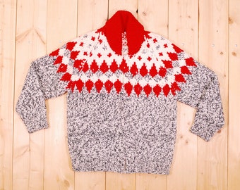 Vintage 1950's COWICHAN Sweater / Charlie Brown Pattern / Retro Collectable Rare