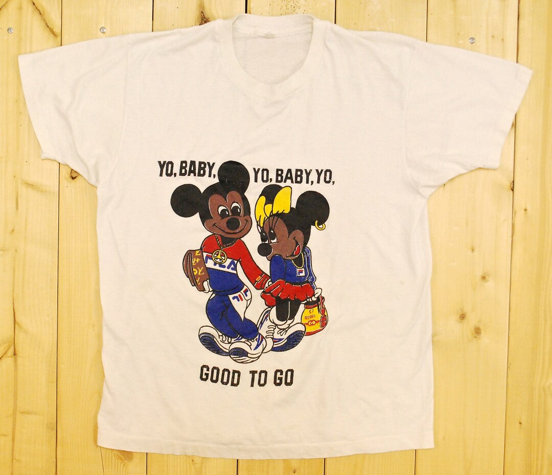 80s Bootleg Mickey & Minnie Mouse Gucci, Vuitton, Fila T