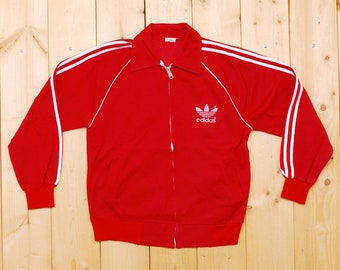 Opinión Comparación Prematuro Vintage 1970's Red COTTON ADIDAS Track Jacket / Retro - Etsy España