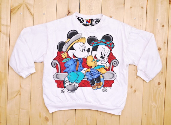 Vintage 1980's MICKEY MOUSE and MINNIE Padded Swea