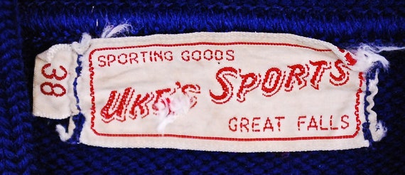 Vintage 1950's/60's Dark Blue Wool VARSITY LETTER… - image 4
