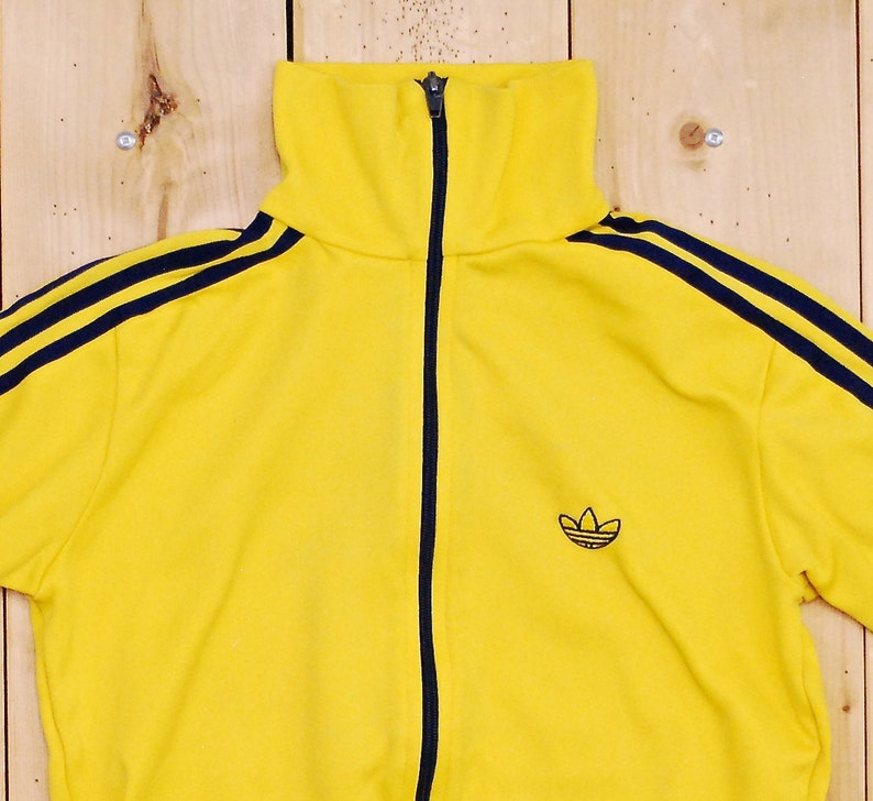 Vintage 1970's Yellow ADIDAS Track Jacket / | Etsy