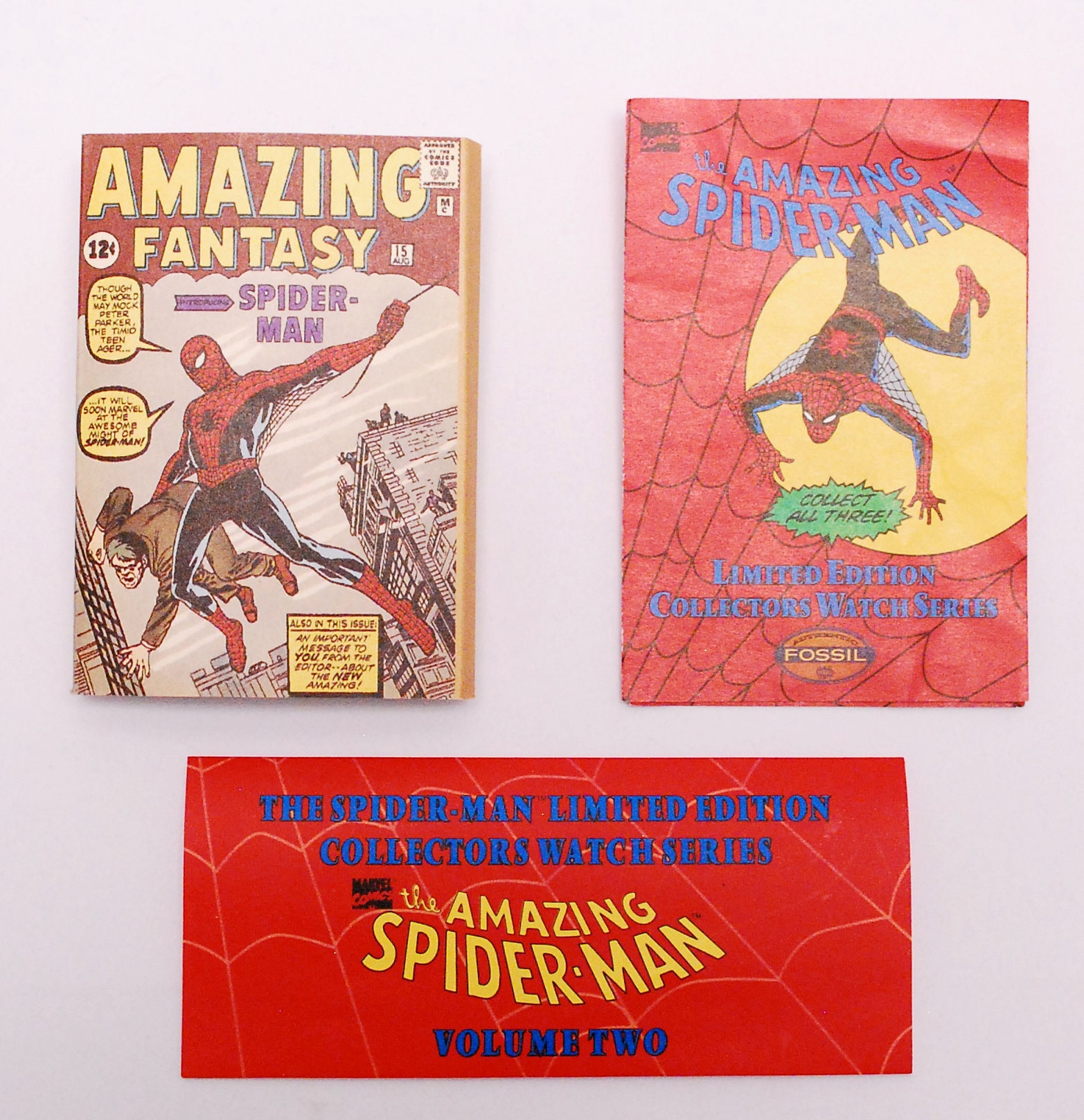 Vintage 1994 Deadstock FOSSIL Marvel Comics SPIDERMAN