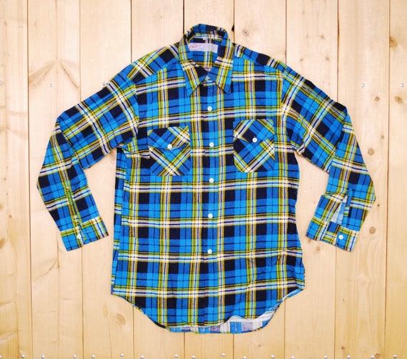 Vintage 1970's CHAMPION Plaid Flannel Shirt / Hunting / - Etsy Canada