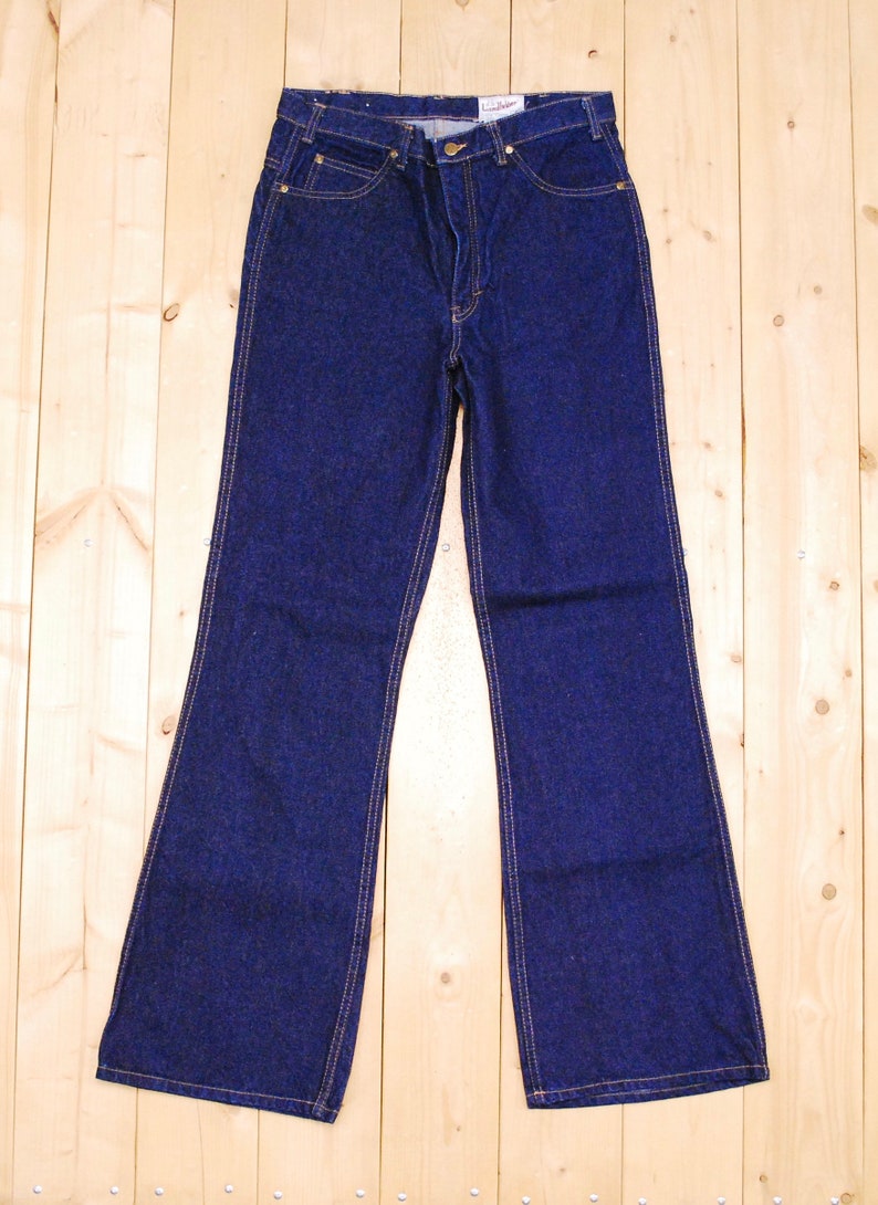 Vintage 1960's/70's Deadstock LANDLUBBER Denim Flare Jeans / Bellbottoms / Hippie / BoHo Chic / Retro Collectable Rare image 2