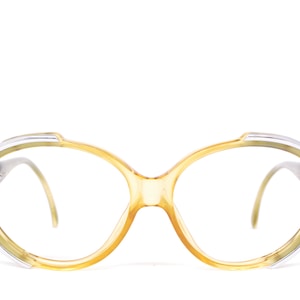 Vintage 1970&#39;s CHRISTIAN DIOR Amber Eyeglasses / Model# 2189 20 / Made in Austria / Retro Collectible Rare #2634