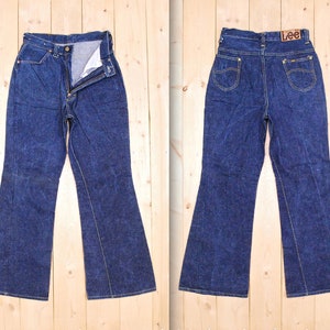 Vintage 1960&#39;s/70&#39;s LEE Denim Flare Jeans / Bellbottom / Made in U.S.A. / BoHo Chic / Retro Collectable Rare