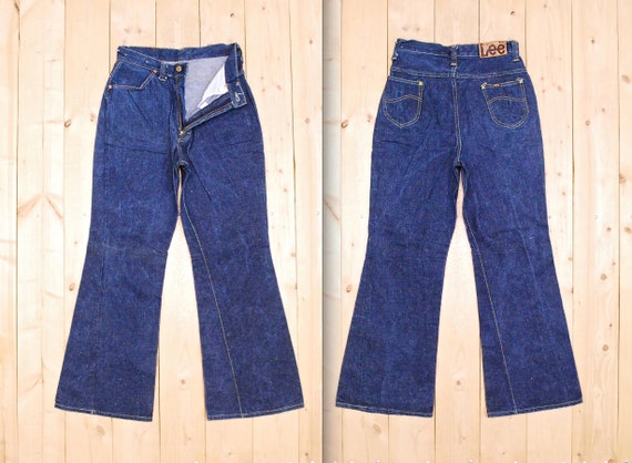 Vintage 1960 s 70 s LEE Denim Flare Jeans Bellbottom Made in U.S.A. Boho Chic Retro Collectable Rare Etsy Canada