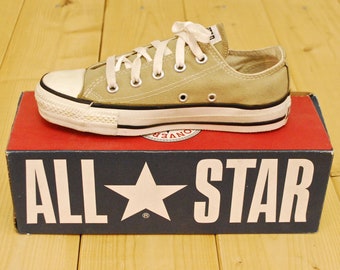 Vintage 1990's Deadstock Olive Grey CONVERSE CHUCK TAYLOR Lo Vintage 1990's Deadstock Olive Grey CONVERSE CHUCK TAYLOR Lo