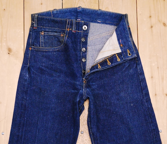 Vintage 1940's/50's GWG Donut Button Denim Jeans … - image 3