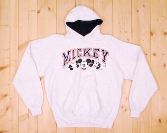 Vintage 1980's MICKEY MOUSE Hooded Sweatshirt / DISNEY Designs / Made in U.S.A. / Retro Collectable Rare