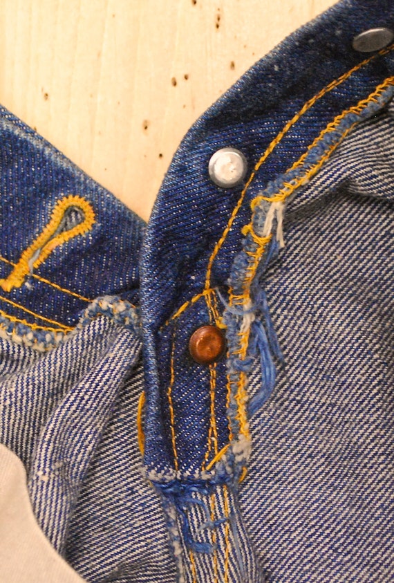 Vintage 1940's/50's GWG Donut Button Denim Jeans … - image 7