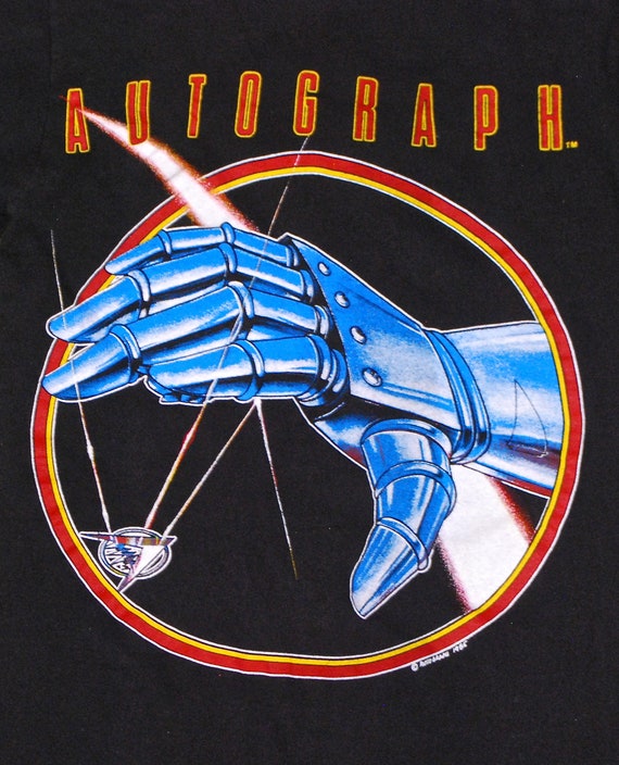 Vintage 1985 AUTOGRAPH Tour T-Shirt / Sign in Ple… - image 2