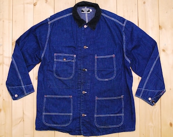 Vintage 1970&#39;s/80&#39;s SEARS Denim Chore Jacket / Barn Jacket / Werkjas / Farm Jacket / Retro Collectable Rare