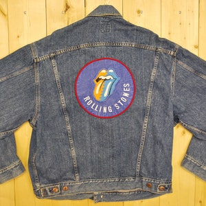 Vintage 1989 Rolling Stones Steel Wheels Tour Denim Jacket / Retro Collectable Rare