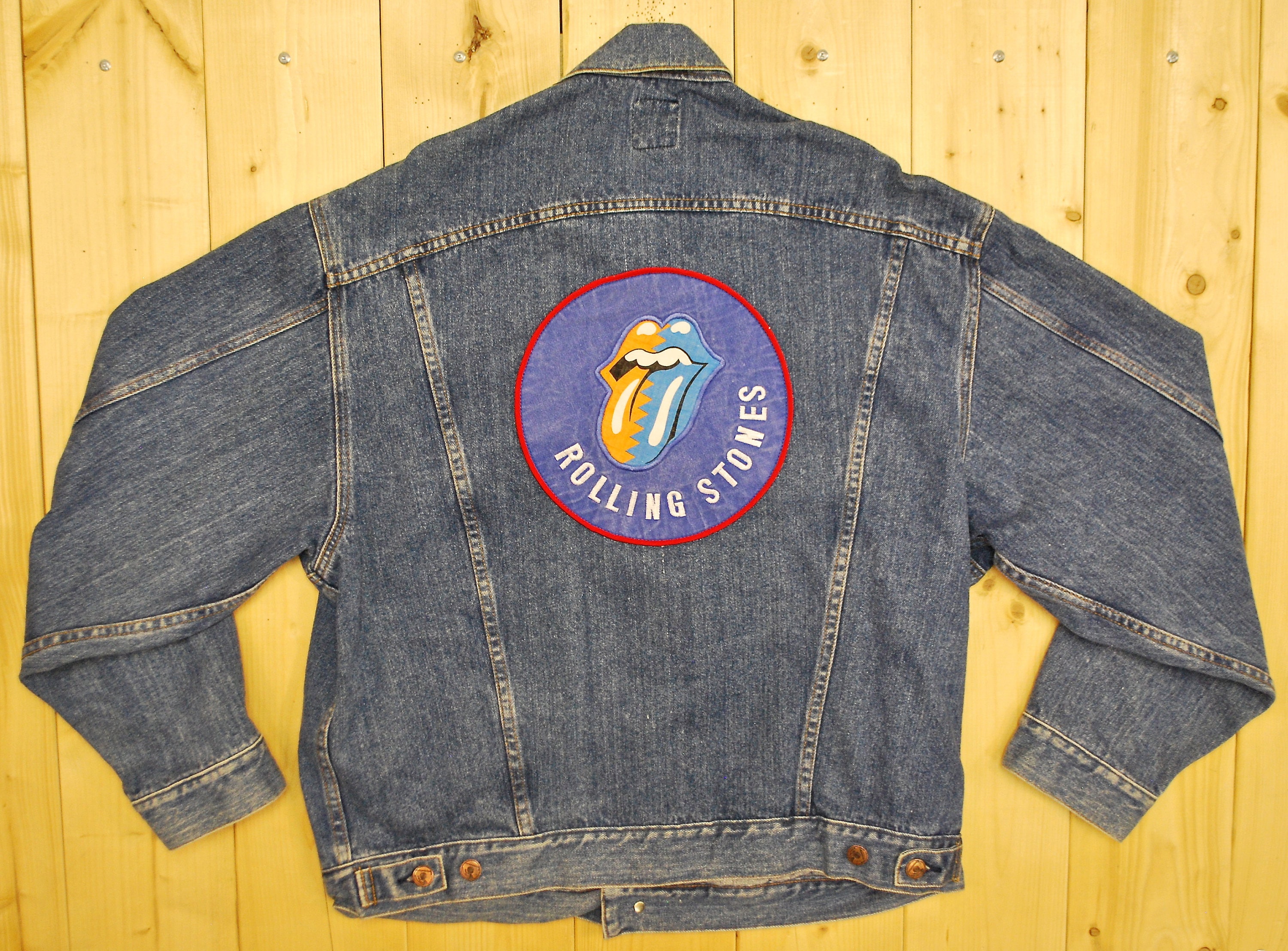 Vintage 1989 Rolling Stones Steel Wheels Tour Denim Jacket / Retro