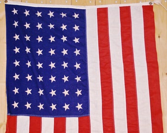 ヴィンテージ 1940 年代/50 年代 星条旗 / 48 州 / レトロ