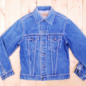 Vintage 1960's/70's Trashed LEVIS "BIG E" Type III Trucker Denim Jean Jacket / Retro Collectable Rare