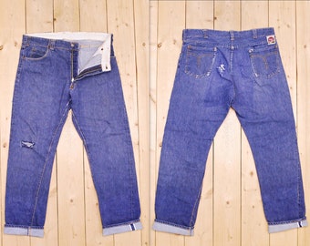 Vintage 1950's/60's GWG COWBOY KING Denim Jeans / Selvedge / Union Made / Crotch and Pocket Rivets /  Retro Collectable Rare