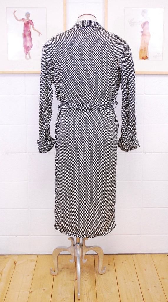Black Brown Polka Dot Men's Robe main image 1